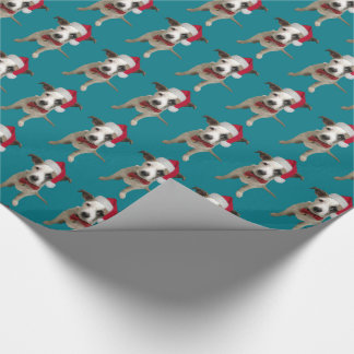 Cadeau Papier d'emballage de chiot de Noël