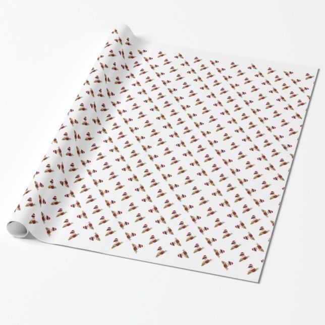 Cadeau Papier d'emballage de chiwawa de vacances (Déroulé)