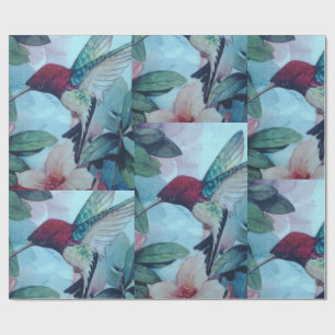 Cadeau Papier d'emballage de colibri