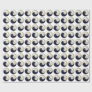 Cadeau Papier d'emballage de colombes de YinYang sur le