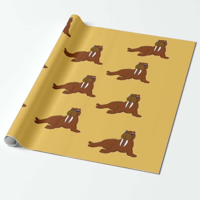 Cadeau Papier d'emballage de conception de morse (Déroulé)