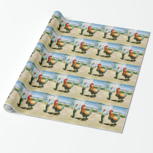Cadeau Papier d'emballage de coq énorme