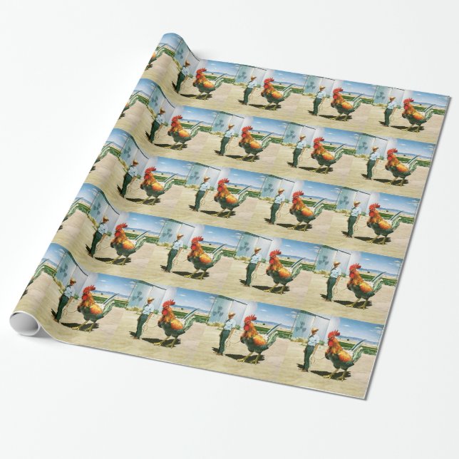 Cadeau Papier d'emballage de coq énorme (Déroulé)