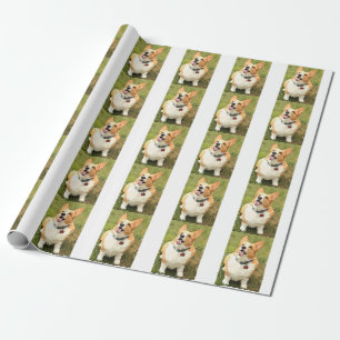 Cadeau Papier d'emballage de corgi