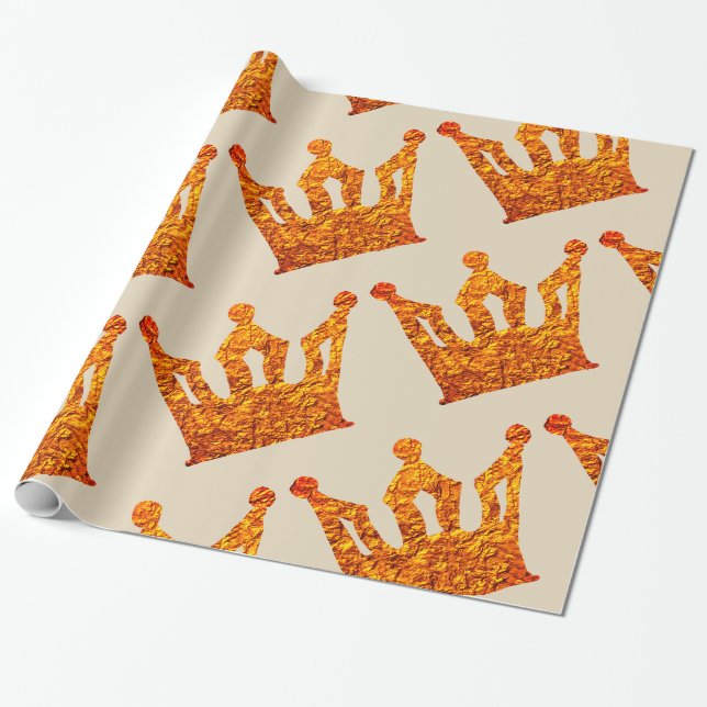 Cadeau Papier d'emballage de couronne (Déroulé)
