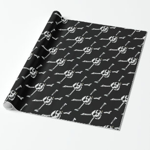 Cadeau Papier d'emballage de crâne de pirate de jolly