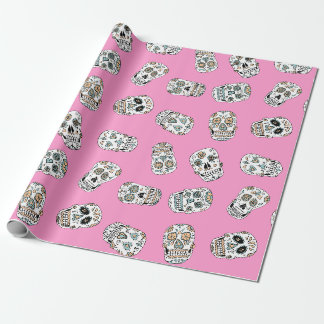 Cadeau Papier d'emballage de crâne de sucre