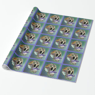 Cadeau Papier d'emballage de crâne de sucre de moustache