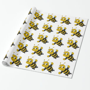 Cadeau Papier d'emballage de dessin animé d'abeille