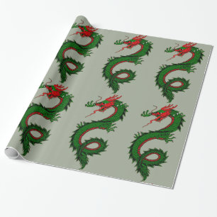 Cadeau Papier d'emballage de dragon chinois