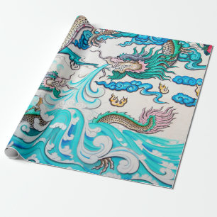Cadeau Papier d'emballage de DRAGON JAPONAIS