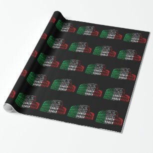 Cadeau Papier d'emballage de drapeau italien de Colisé d