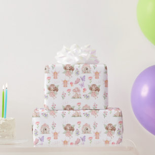Cadeau Papier d'emballage de fête d'anniversaire de fée m