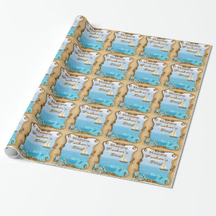 Cadeau Papier d'emballage de fête des pères de voilier