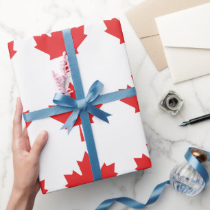 Cadeau Papier d'emballage de feuille d'érable canadien - 