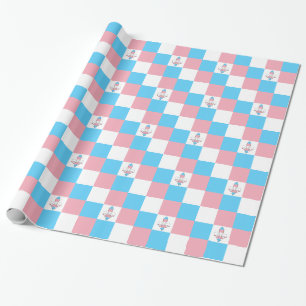 Cadeau Papier d'emballage de fleur-De-lis de fierté de
