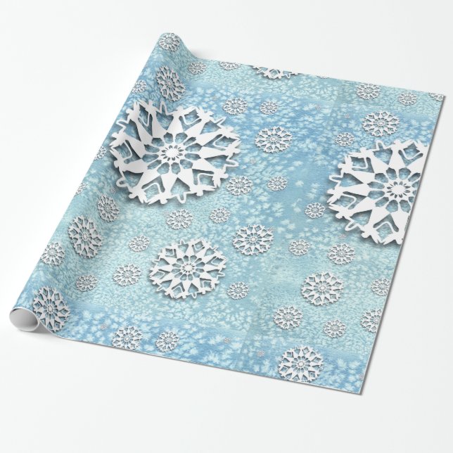 Cadeau Papier d'emballage "de flocons de féerie de danse" (Déroulé)