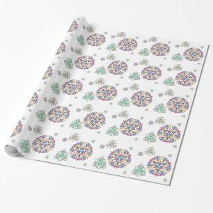 Cadeau Papier d'emballage de flocons de neige en cristal