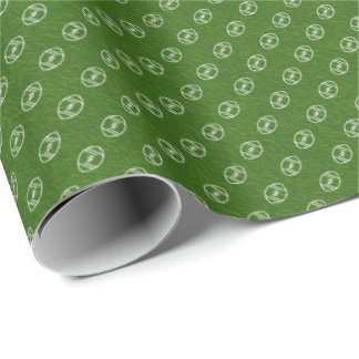 Cadeau Papier d'emballage de football à champ vert vibran