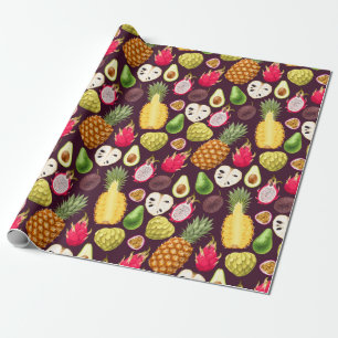 Cadeau Papier d'emballage de fruits tropicaux