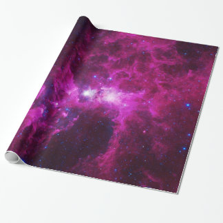 Cadeau Papier d'emballage de galaxie rose