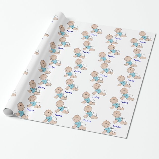 Cadeau Papier d'emballage de garçon jumeau (Déroulé)