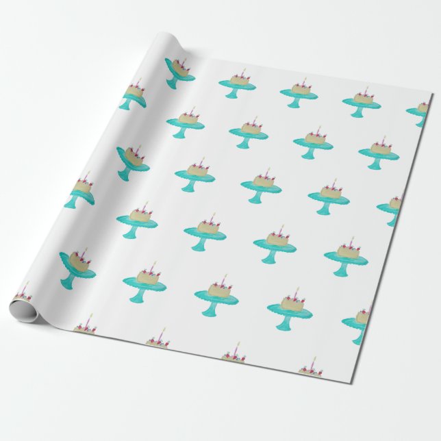 Cadeau Papier d'emballage de gâteau d'anniversaire (Déroulé)