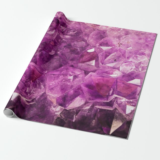 Cadeau Papier d'emballage de gemme pourpre (Déroulé)
