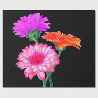 Cadeau Papier d'emballage de Gerbera Daisues