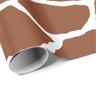 Cadeau Papier d'emballage de girafe de motif Brown de