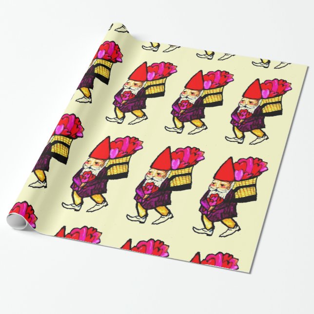 Cadeau Papier d'emballage de GNOME de VALENTINE (Déroulé)