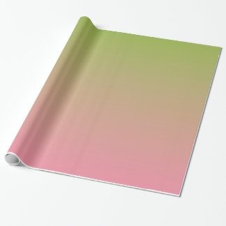 Cadeau Papier d'emballage de gradient vert pomme de rose