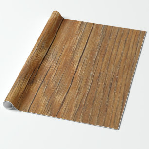 Cadeau Papier d'emballage de grain en bois