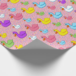 Cadeau Papier d'emballage de grands et petits canards