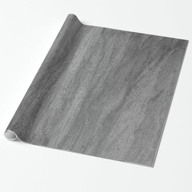 Cadeau Papier d'emballage de granit gris-foncé (Déroulé)