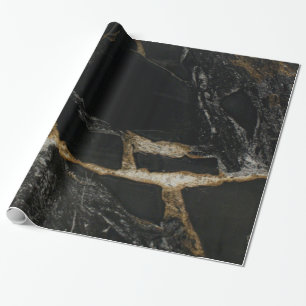 Cadeau PAPIER D'EMBALLAGE de granit-regard "d'or de