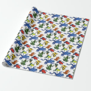 Cadeau Papier d'emballage de grenouille de flèche de