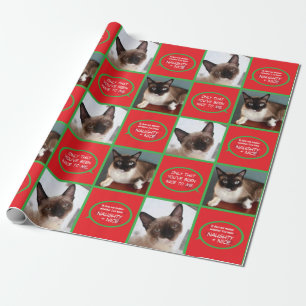 Cadeau Papier d'emballage de griffes de Père Noël de ch