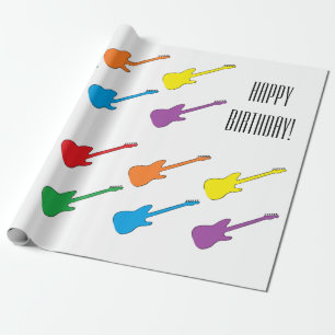Cadeau Papier d'emballage de "guitares"