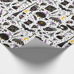Cadeau Papier d'emballage de Halloween de magie noire