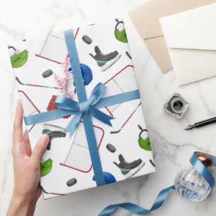 Cadeau Papier d'emballage de hockey sur glace, emballage