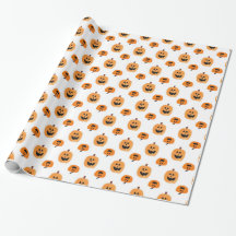 Papier d'emballage de Jack-o'-lantern d'aquarelle