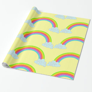 Cadeau Papier d'emballage de joli arc-en-ciel