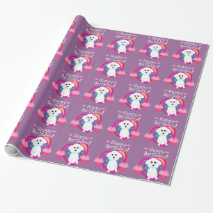 Cadeau Papier d'emballage de joyeux anniversaire de