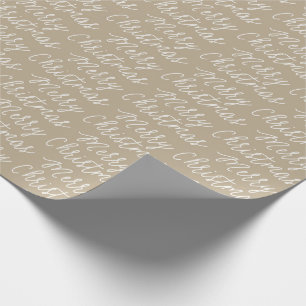 CADEAU PAPIER D'EMBALLAGE DE JOYEUX NOËL DE MANUSCRIT