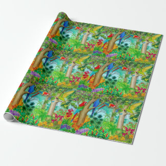 Cadeau Papier d'emballage de jungle tropicale de