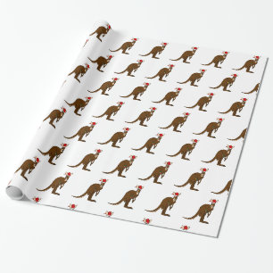 Cadeau Papier d'emballage de kangourou de Noël