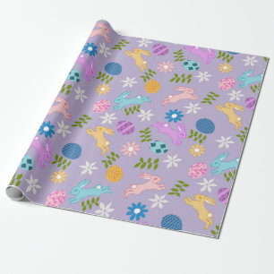Cadeau Papier d'emballage de la chasse aux oeufs de Pâque