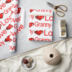 Cadeau Papier d'emballage de la Saint-Valentin Amour Mami