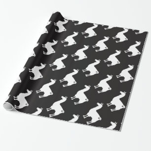 Cadeau Papier d'emballage de lama blanc